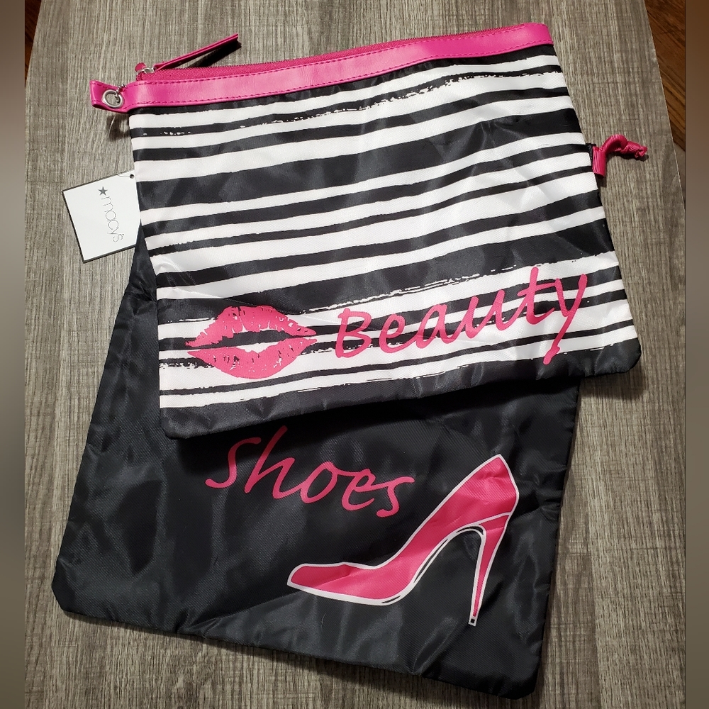 Beauty and Shoe Travel Bag Set